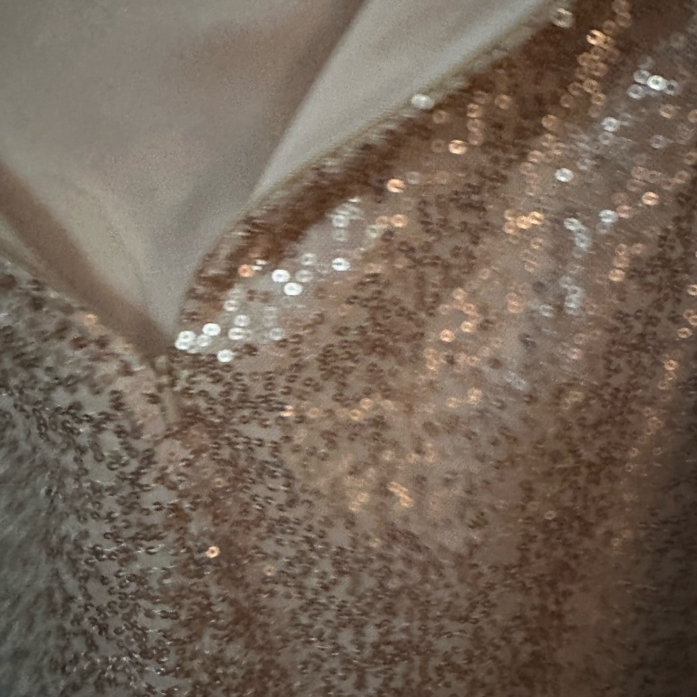 Amsale Chandler Sequin Halter Rose Gold - Picture 8 of 9